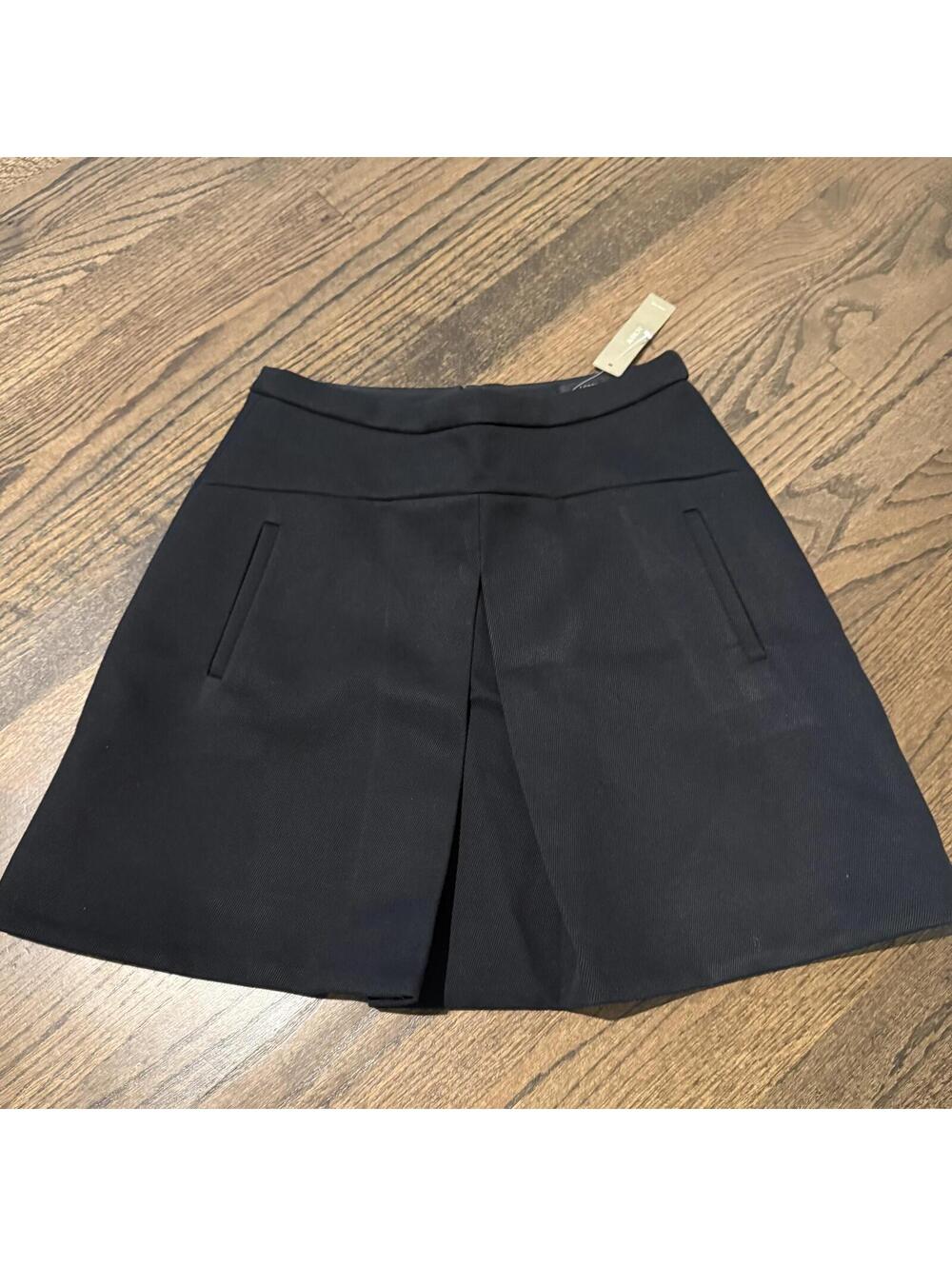 NWT J.Crew Women's Black A-Lined Lined Skirt Size 4